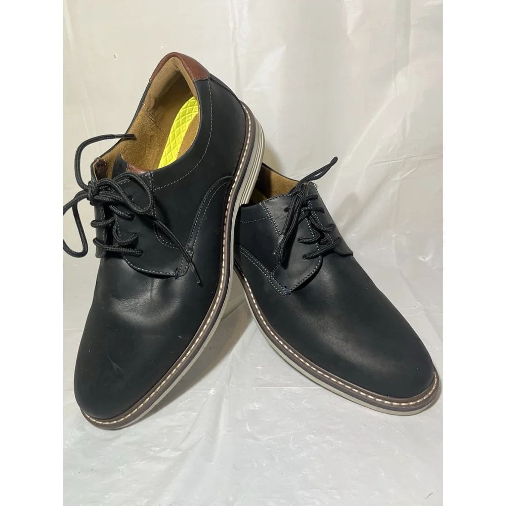 Size 9 W Florsheim Norwalk Plain Toe Oxford Black